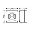 Biztosítós szakaszoló szekrény 3+N+PE kapocs 5P 160A NH00 1db HN szakaszoló 170mm Mi 75250 Hensel - 2000187