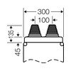 Kábelbevezető zárófedél lépcsős 2x30-72mm IP54 műanyag szürke MiFP82 ENYMETER Hensel - 2000319