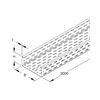 Kábeltálca 3m acél merítetten horganyzott 60mm x 200mm x 3000mm RL 60200 F Niedax - 4013339221509