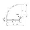 Kábeltálca 90° idom 100mm x 60mm-mag. 90° szalaghorganyzott acél RB 90 610 FS OBO-BETTERMANN - 6043216