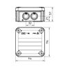 Kötődoboz falonkívüli műanyag 114mm x 114mm 57mm szürke IP66 T 60 OBO-BETTERMANN - 2007061