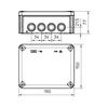 Kötődoboz falonkívüli műanyag 150mm x 190mm 77mm szürke IP66 T 160 OBO-BETTERMANN - 2007093