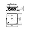 Kötődoboz falonkívüli műanyag 85mm x 85mm 40mm szürke IP55 A 11 OBO-BETTERMANN - 2000342