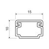 Vezetékcsatorna műanyag 15mm x 10mm x 2000mm fehér kezeletlen LH KOPOS - LH 15X10_HD