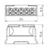 Vezetékösszekötő 5-pólus 0.5-2.5mm2 24A 450V világosszürke 61 525 LGR OBO-BETTERMANN - 2054507